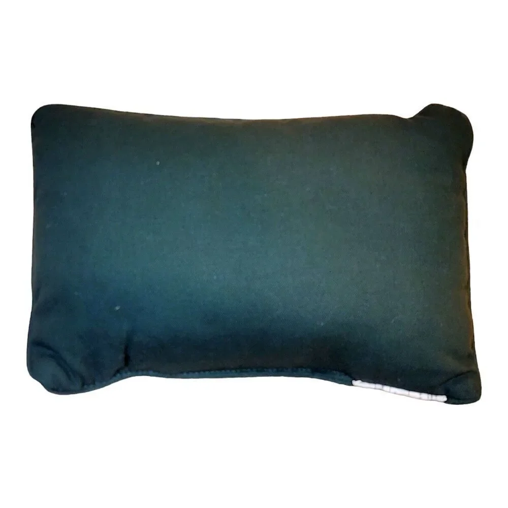 Vintage Needlepoint Christmas Decorative Throw Pillow Season’s Greeting‎